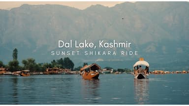 Stunning Sunset Shikara Ride in Dal Lake, Srinagar, Kashmir.