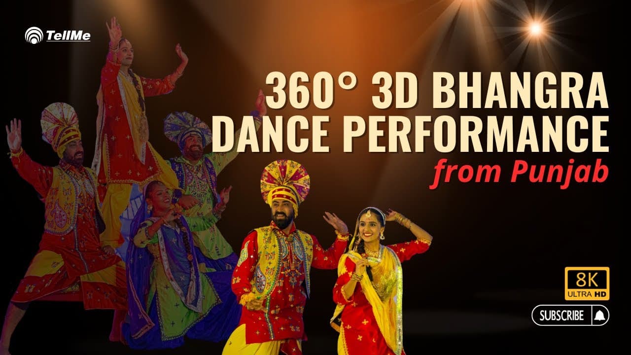 Bhangra Dance in 360° VR Punjabi Folk Dance Spectacle.