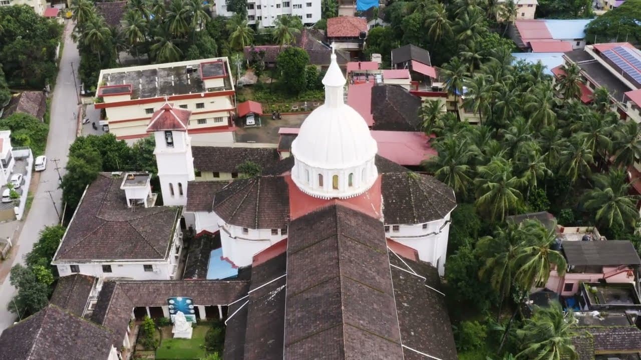 Aerial View of Rosario Cathedral, Mangalore | Stunning Drone Footage