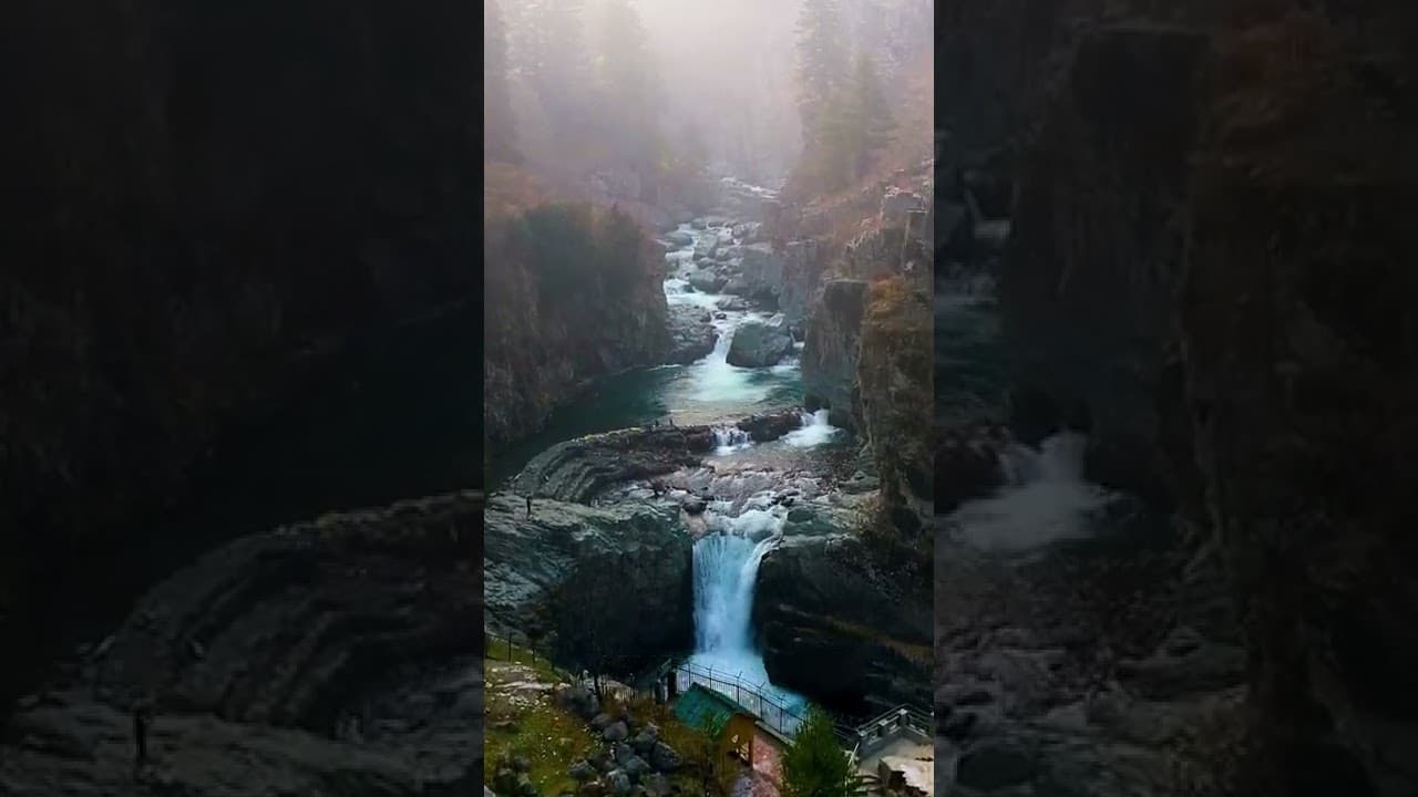 Heavenly beauty of Aharbal Waterfall in kashmir