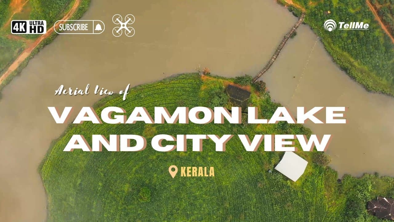 Have a look at enchanting Vagamon lake and city in Kerala l Vagamon l Aerial View