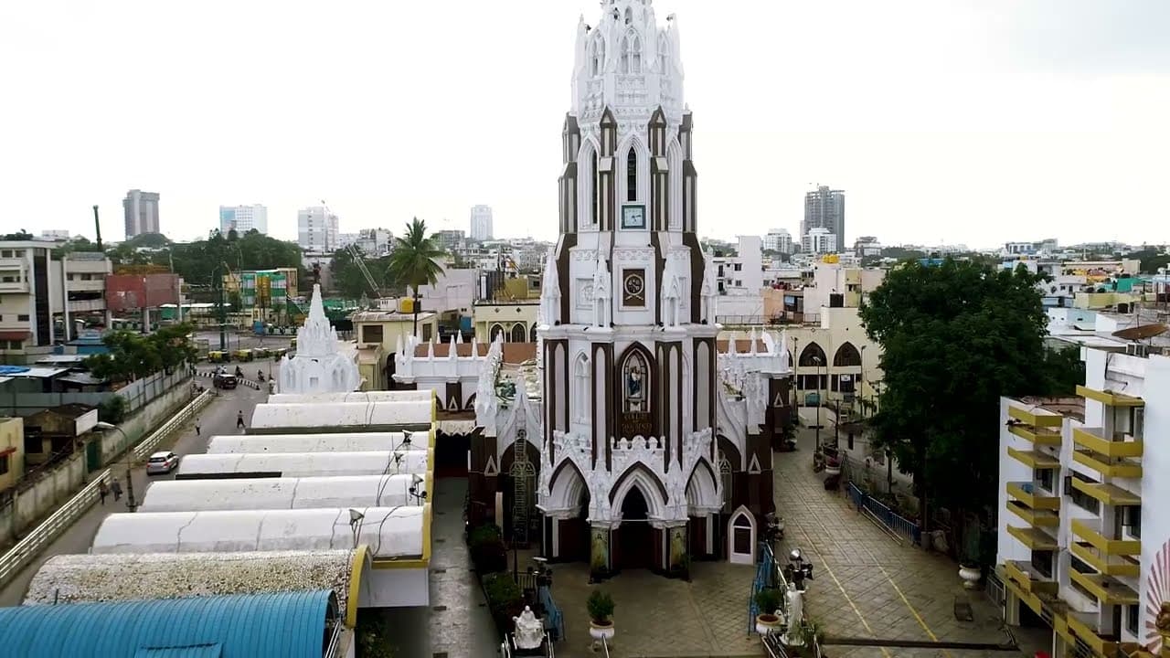 St. Mary's Basilica Bengaluru, Karnataka | Aerial India Tour | Famous Churches in India EP. 3