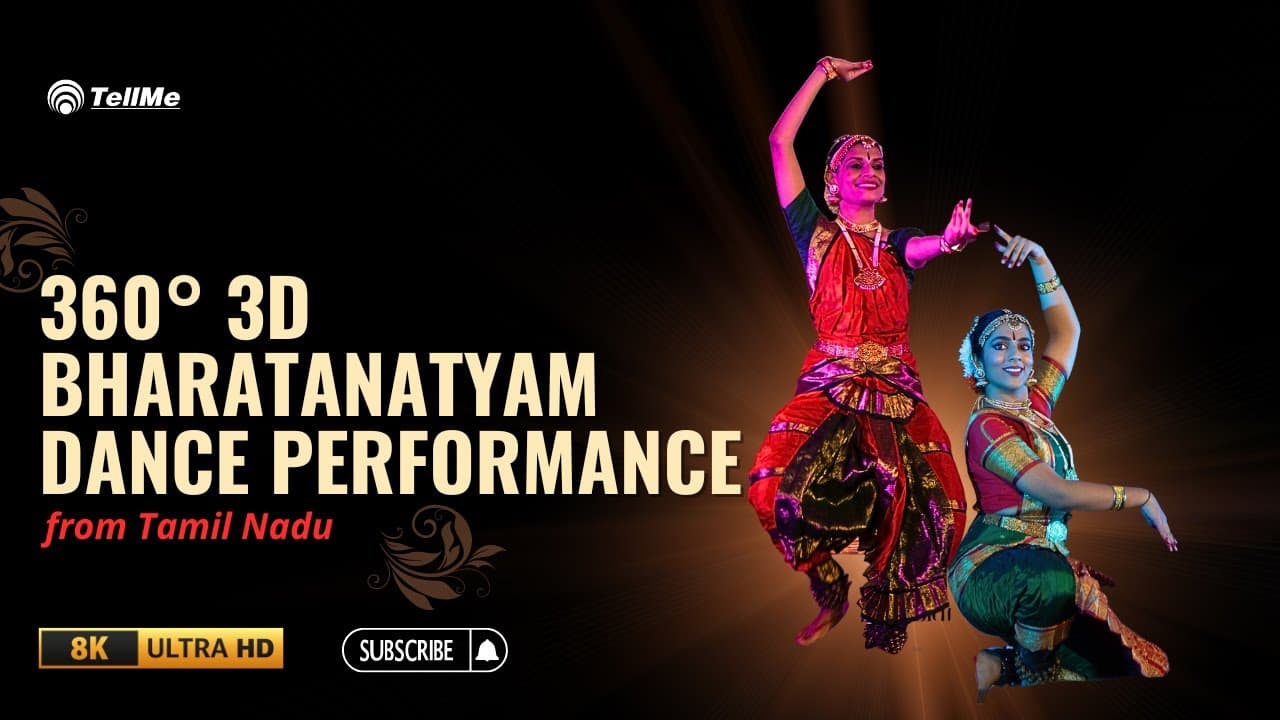 [360° 8K] Mesmerizing Bharatanatyam Dance Performance Indian Classical VR Dance Video.