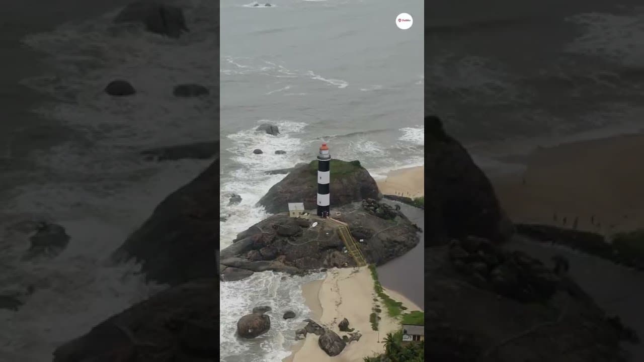 Celebrate National Lighthouse Day: A Stunning Aerial View of Kapu Beach, Karnataka