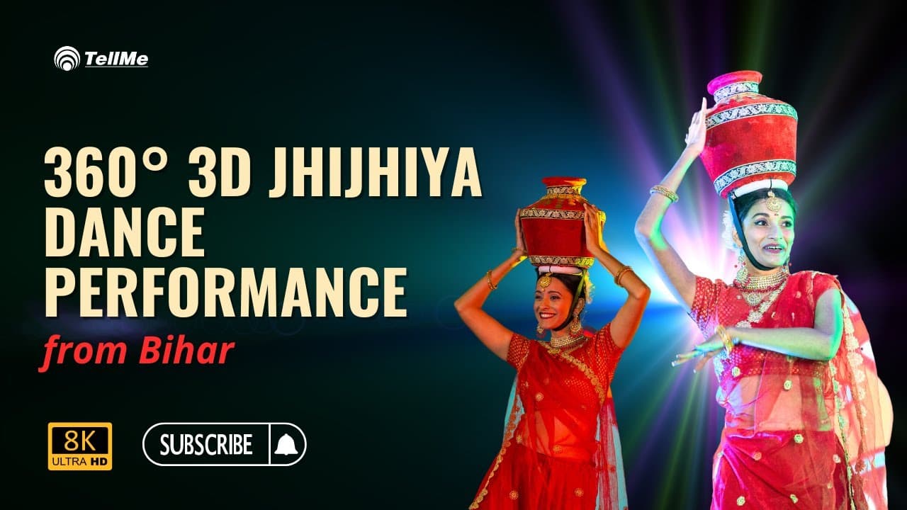360° VR Jhijhiya Dance-A Spectacular Bihar Folk Performance Cultural Heritage.